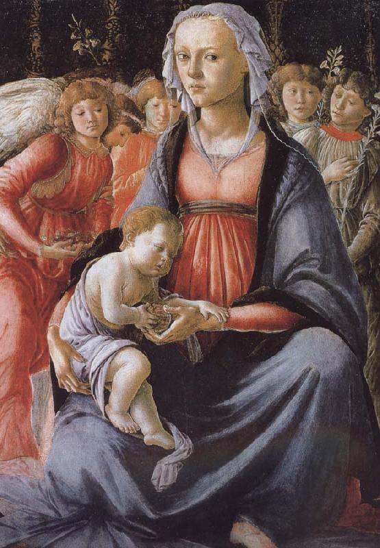 Sandro Botticelli Our Lady of Angels with five sub oil painting image